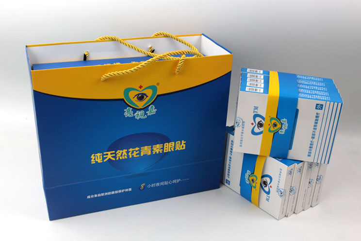 哪里可以做禮盒包裝？護(hù)眼神器亮視嘉護(hù)眼貼禮盒包裝+手提袋套裝出自長(zhǎng)沙印刷廠