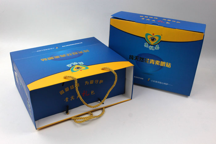 哪里可以做禮盒包裝？護(hù)眼神器亮視嘉護(hù)眼貼禮盒包裝+手提袋套裝出自長沙印刷廠